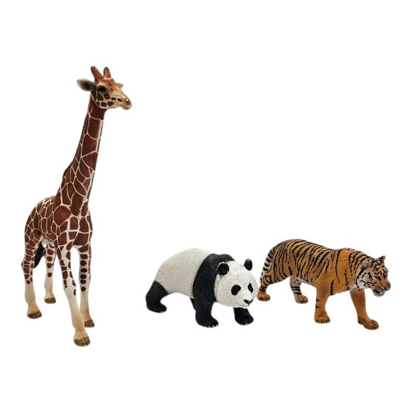 Schleich Giraffe Giant Panda Tiger Wild Life Figures Hand Painted Realistic Toys - Picture 3 of 12